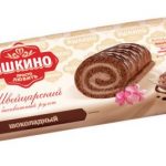 Рулет бисквитный ʺЯшкиноʺ шоколадный, 200гр