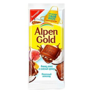 Шоколад "Alpen Gold" кокос, инжир и сол крекер 85гр