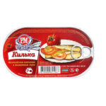 Килька "Рыбное меню" балтийская копченая в томат соус 175г