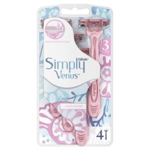 Одноразовый станок для бритья “Simply Venus 3” 4шт