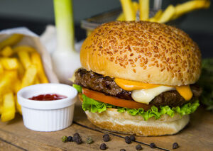 Menu Cheese Burger beef