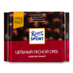 Шоколад “Ritter sport” цельный лесной орех, 100гр