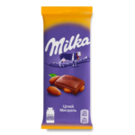 Шоколад “Milka” цельный миндаль, 85гр
