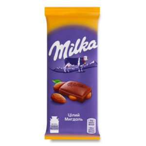 Шоколад “Milka” цельный миндаль, 85гр