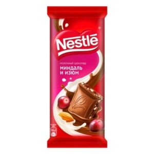 Шоколад “Nestle” миндаль-изюм, 82гр