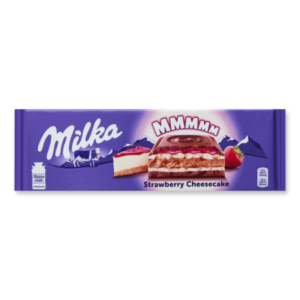 Шоколад “Milka MMMAX” клубничный чизкейк, 300гр