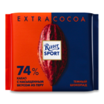 Шоколад “Ritter sport” темный шоколад, какао 74%, 100гр